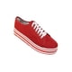 thumbnail image 1 of TENIS PLATAFORMA ZAPATOS CASUALES ALPARGATAS DAMA LEON TEXTIL ROJO 2624 LEON 2624p, 1 of 3