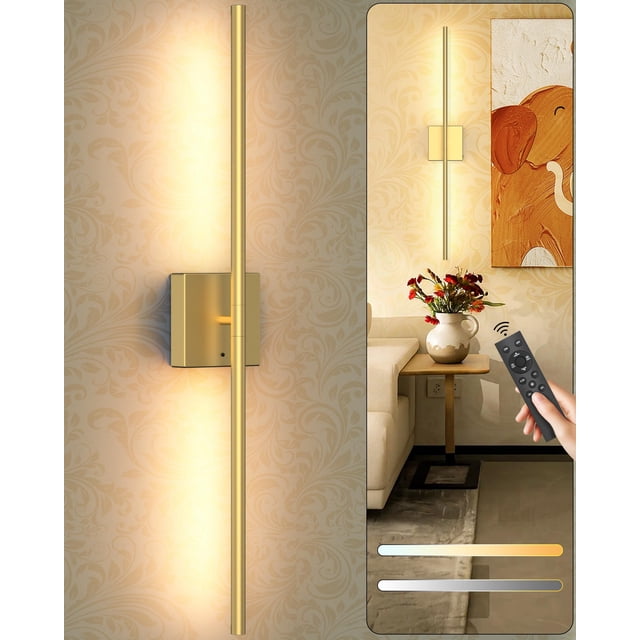 Lámpara de Pared Recargable iThird Oro con Control Remoto