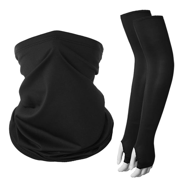 Protector solar para el cuello y el brazo, ideal para deportes al aire libre, color negro