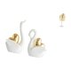 thumbnail image 1 of Figuras de cisne, adorno de mesa, artesanías artísticas, decoración para parejas, decoración de mesa, estatuas para estantería, entrada, escultura de, 1 of 8