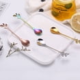 thumbnail image 3 of Gold Tea Handle Stirring Long Spoons Iced set Spoons Creative Kitchen，Dining & Bar, 3 of 7