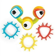 Yookidoo Kids Bath Toy - Spin N Sort Water Gear - Childrens Sensory Water Wheel Set That Attaches to Any Size Tub - Includes Suction Cups, 3 Googly Eye Gears, and Pourers