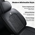 thumbnail image 3 of Car Seat Covers，Front and Rear, Fits Lincoln Mks 2010, Black 5 Pieces, 3 of 10