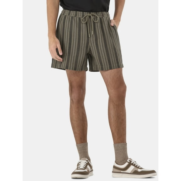 No Boundaries Textured Fabric Shorts, 5" Inseam, Men's & Big Men's, Sizes XS-5XL