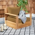 thumbnail image 3 of SAFAVIEH Couture Kauai Brazilian Teak Patio Armchair, Natural/Brown, 3 of 13