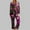 Purple, variant on asdoklhq Fleece Pajamas Women Ladies' Christmas Printed Casual Top Pants Pajama Set Purple 2X