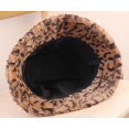 thumbnail image 4 of LinYooLi Trendy Winter Unisex Bucket Hats Leopard Warm Soft Fluffy Fisherman Hat Travel Outdoor, 4 of 5