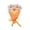Orange, variant on Fareti 3D Floral Bouquet Greeting Card with Ribbon, Thick White Cardstock for Birthday, Anniversary or Thank You Message, Giftable 8x5.9 Inch Folded Note