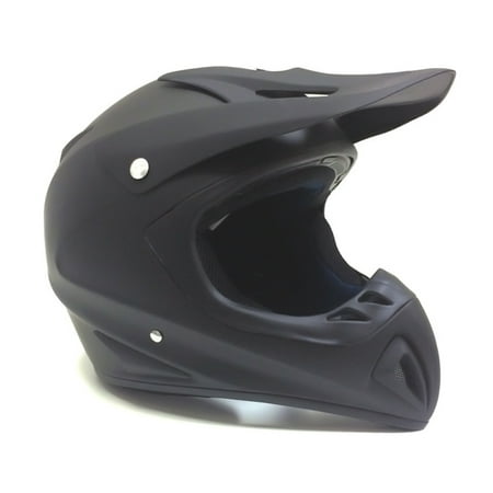 Adult Motorcycle Off Road Helmet DOT - MX ATV Dirt Bike Motocross UTV - Flat Matte Black L. Includes