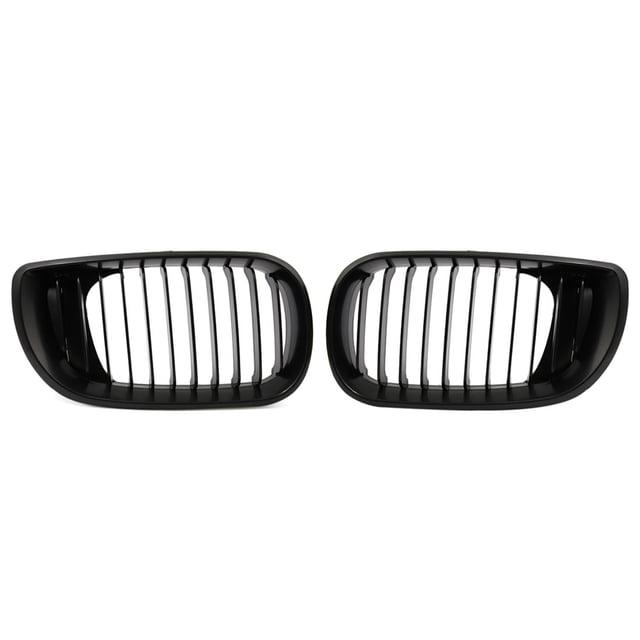 Unique Bargains Matte Black Front Hood Kidney Grille Grill For 02-05 BMW E46 4 Door Sedan 318i 320i 323i 328i