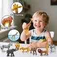thumbnail image 4 of 12 Pcs Safari Animal Figures Set, Realistic Jungle Zoo Plastic Animal Toys, Educational Play Gift for Toddlers Kids Boys Girls, 4 of 7