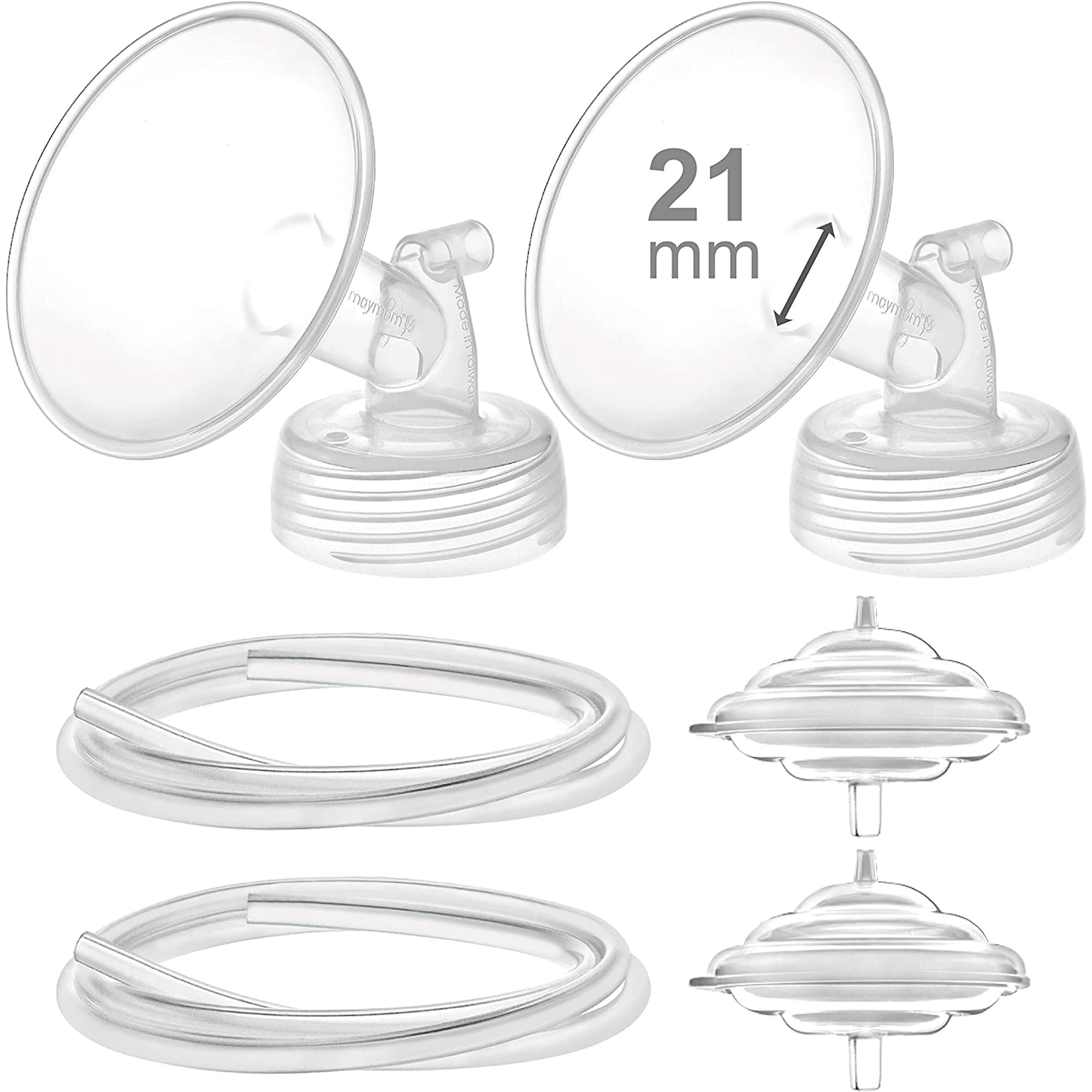 Maymom Pump Parts Compatible with Spectra S1 S2 9 Plus Breastpump. Not Original Spectra Replacement Pump Parts. Inc 21 mm Flange Backflow Protector Tubing