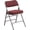Burgundy Set of 1, variant on Pack   Premium Curved Triple Braced &; Double Hinged Navy Fabric Metal Folding Chair