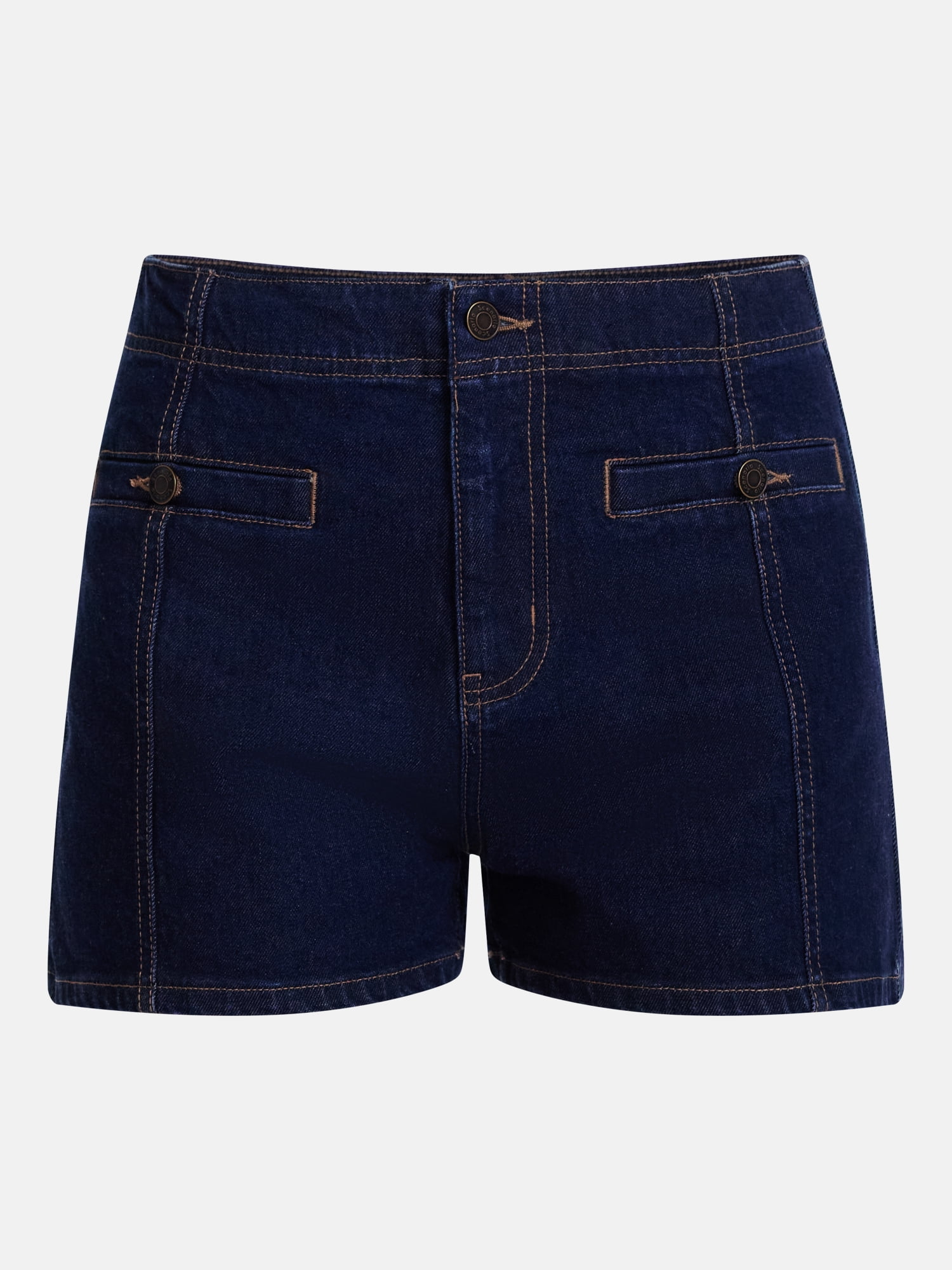 Scenario Women's High Rise Shorts with Welt Pockets, 3" Inseam, Sizes 0-20