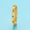 thumbnail image 4 of Ross-Simons 0.80 ct. t.w. Emerald and .26 ct. t.w. Diamond Bangle Bracelet in 18kt Gold Over Sterling, Women's, Adult, 4 of 6