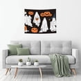 thumbnail image 5 of Kdxio Halloween Ghosts And Pumpkins Wall Hanging Tapestries Banner For Bedroom College Dorm Home Living Room Party Decor 29X37 In, 5 of 8