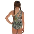 thumbnail image 2 of POLERO Girls' Woodland Camo One-Piece Swimsuit with Mesh Cover Up Skirt - Quick Dry, Adjustable Straps, UPF Sun Protection for Beach & Pool Days (7-18 Years), 2 of 10