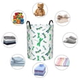 thumbnail image 2 of White Green Dragonfly Laundry Basket, Laundry Hamper Waterproof Laundry Bag Clothes Hamper Laundry Bin with Handles for Bedroom, Living Room, Kids Room-#, 2 of 5