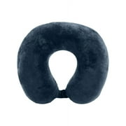 Protege Memory Foam Neck Pillow, 100% Polyester Fleece Knit, Navy, One Size