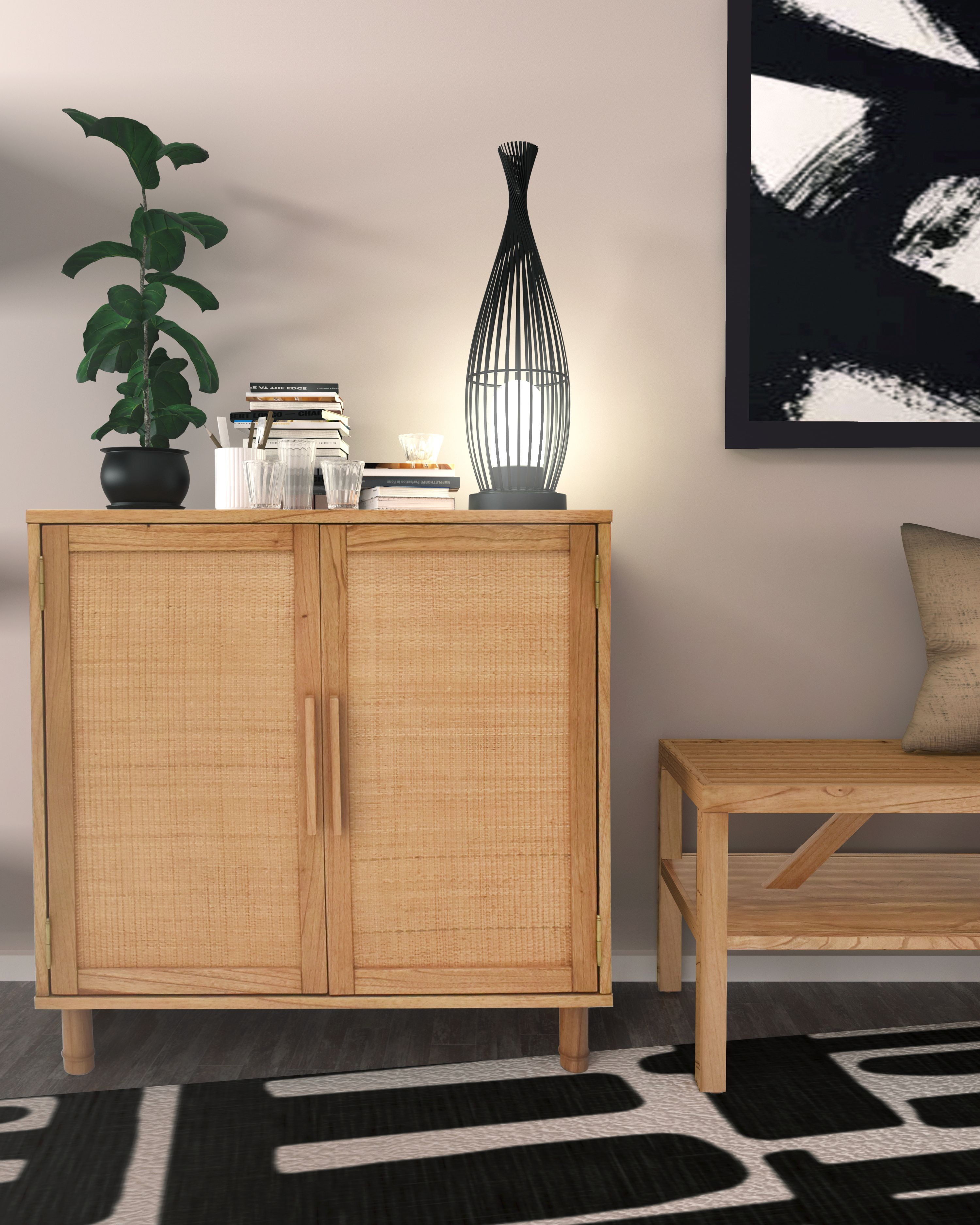Hopper Studio Delancey 2 door Cabinet Blond Walmart