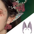 thumbnail image 4 of 1 par de de duendecillo de látex, de , de simución, de duenntiagudas suave accesorios de Hallowe Morado 12cm Macarena Oreja de elfo de Halloween, 4 of 8