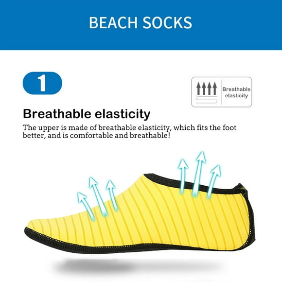 Bunenne Water Shoes for Women Swim Shoes Women Barefoot Shoes Women Men's Women's and Barefoot Socks Water Socks Speed Yoga Socks Shower Shoes Women Beach Fashion Water Shoes Men Yellow L