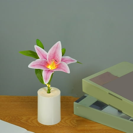 

CheAAlet Simulation Flower Night Light for Bedroom Decor Bedside Mood Light with Simulated Bouquet Home Decor Desktop Ornament Night Light
