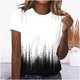 thumbnail image 3 of Tops Cortos para Mujeres Casual de Moda Impreso Cuello Redondo, Camiseta de Manga Corta para el Uso Diario, Fiesta Y Cómodo, 3 of 4