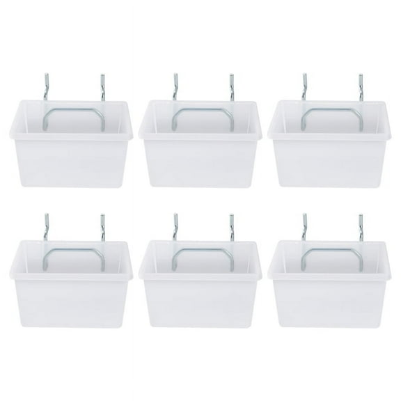 6 Pack Pegboard Clear Bins, Bins Hooks, DIY Accessories, Workbench Small Fit 1/4 -1/8 Peg Board