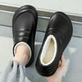 thumbnail image 2 of Men'S Thick-Soled Fleece-Lined Shoes | Winter Warm and Cold-Proof, Garden Shoes, Black Casual Shoes, Slip-On Style with EVA Material, 2 of 11