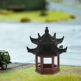 thumbnail image 4 of Worgeous 2pcs Tiny Pavilion Ornament Mini Pavilion Statue Decorative Pavilion Decor Yard Bonsai Decoration Garden Chinese Style Pavilion Sculpture, 4 of 8