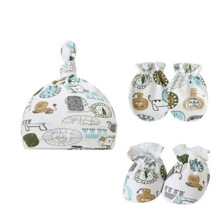 

SEFUONI Girl Boy Cap Socks Comfy Infant Hat Gloves Cotton Toddler Newborn Baby Accessory