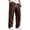 Brown, variant on Lmueinov Men's Waffle Knit Wide Leg Sweatpants Elastic Waist With Drawstring Front Pleats With Deep Side Pockets For Fall And Winter Wear, S-3XL