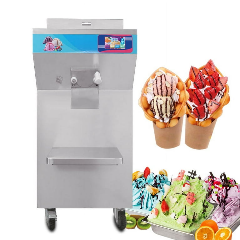  Kolice Commercial Countertop Fresh Fruit Gelato Ice Cream  Machine, Italian Water Ice Cream Maker, Hard Ice Cream Machine- 5.5  gallon/hour,vertical feeding+mixing: Home & Kitchen