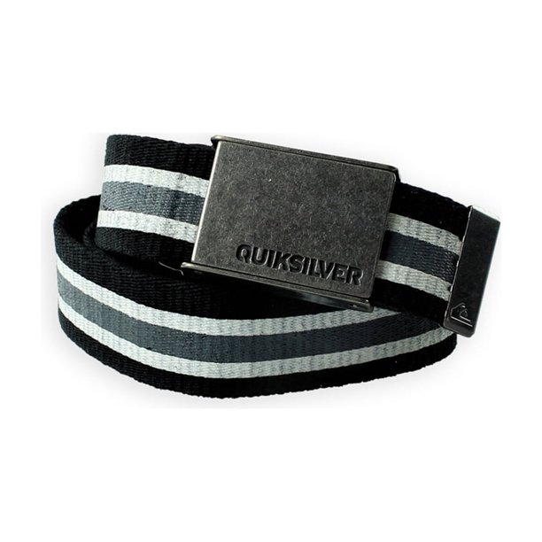 Quiksilver - Cinturón tejido a rayas para hombre, color negro, talla única Quiksilver tejido