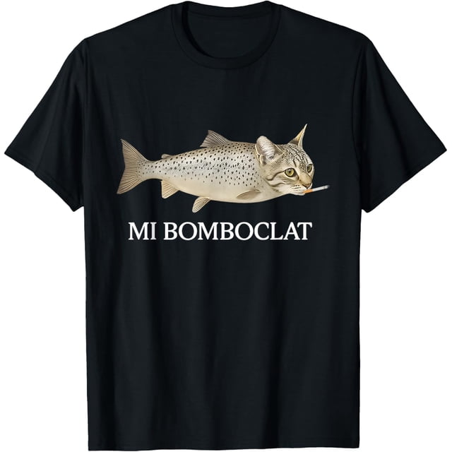 Bomboclat Fish Cat Meme Mi Bomboclat Silly Stupid Brainrot Camiseta