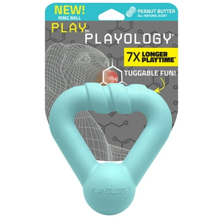 Play by Playology Dog Toys | Interactive Dog Toy | Triangle Ring Tug Toy Ball
