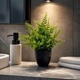 thumbnail image 5 of Linnome Artificial Green Plants Potted Fake Foliage Shrubs with Dark Pots Mini Faux Greenery for Desk Shelf Indoor Home Tabletop Decor, 5 of 7