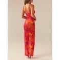 thumbnail image 6 of Women Floral Bodycon Maxi Dress Y2k Spaghetti Strap Boho Long Dress Summer Backless Party Beach Going Out Dresses, 6 of 7