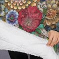 thumbnail image 3 of Oversized Wearable Blanket Hoodie,Colorful Pioneer Flower Pattern Sherpa Blanket Hoodie with Super Pockets,Super Warm Fuzzy Pullover for Women & Men, 3 of 6