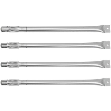 Set of Four Stainless Steel burners for Brinkmann 810-2410-S, 810-1415-W, Charmglow 810-7451-F, Backyard Classic, Savor Pro BBQ Grill Models