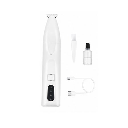 Rdausd Cordless Pet Paw Trimmer for Dogs Cats Electric Grooming Clipper with LED Indicator Rechargeable Low-Noise Trimmer for Paws Ears Face