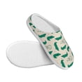 thumbnail image 3 of Fotbe Cartoon Crocodile Pattern Women's Fuzzy Curly Fur Memory Foam Loafer Slippers Indoor Outdoor Slippers Winter Home Shoes-39/40, 3 of 7