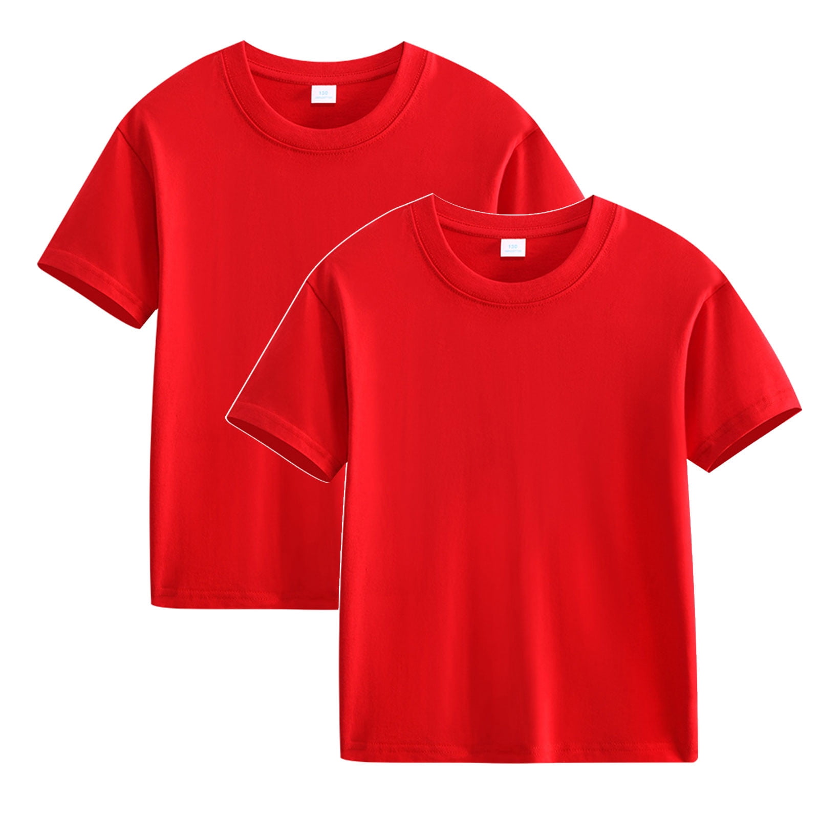 Teocary 2 Pack Girls Shirts Short Sleeve Shirt Girls T Shirts Soft Basic Tees Kids Tshirts Solid Summer Top T Shirt Walmart