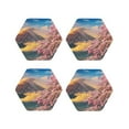 thumbnail image 2 of Balery 4 Pcs Cherry Blossomsleather Coasters Set, Drink Table Cup Coasters For Living Room Kitchen Coffee Decor, 2 of 9