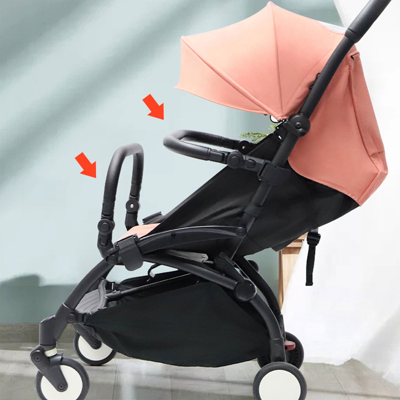 Handle Bumper for 0-5T Pushchair Armrest Handle Legrest for Mostly Brand Infant Pram Strollers