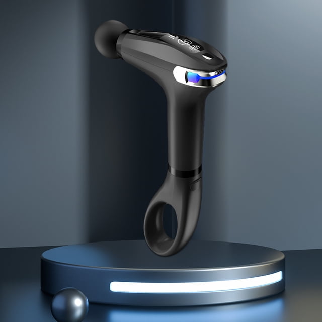Electric Fascia Gun Mute Safe Pantalla grande LED para dispositivo de fitness (negro) Ygjytge Cuidado Belleza