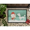 thumbnail image 3 of Carolines Treasures CK2067MAT White Poodle Snowman Christmas Door Mat Indoor Rug or Outdoor Welcome Mat 18x27 Doormat, 3 of 4