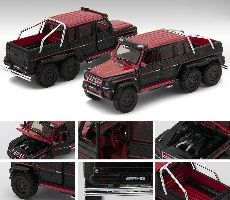 1:28 X-Class 6x6 Pickup Truck Big Foot Die Cast Modellauto Spielzeug Sammlung
