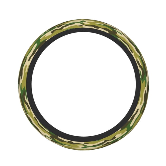 Car Steering Wheel Cover For Men Women Elastic Non-Slip Car Steering Wheel Covers Protector Universal 15 Inch Texture Military Camouflage Abstract